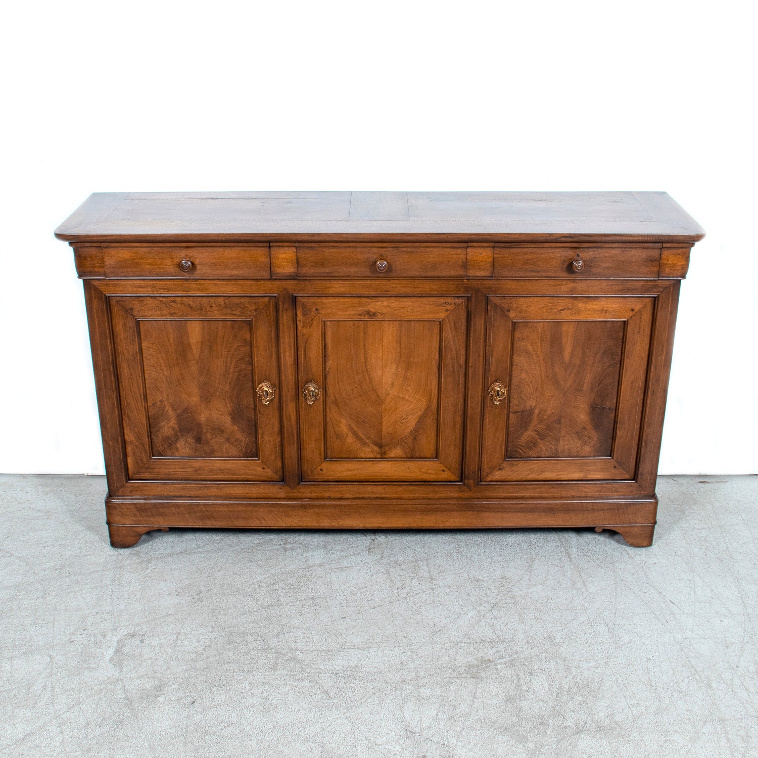 19th Century French Louis Philippe Period Walnut Enfilade Buffet from the South of France