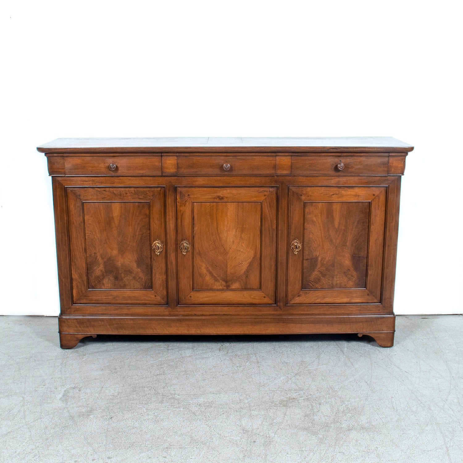 19th Century French Louis Philippe Period Walnut Enfilade Buffet from the South of France