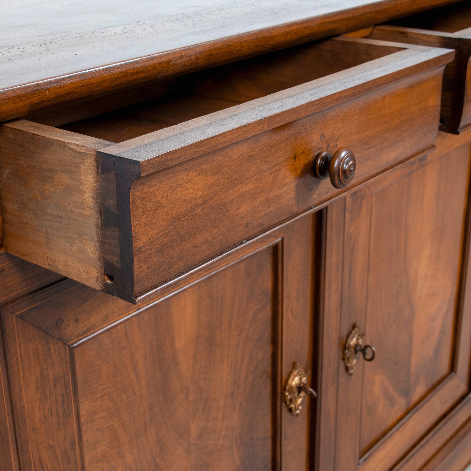 19th Century French Louis Philippe Period Walnut Enfilade Buffet from the South of France