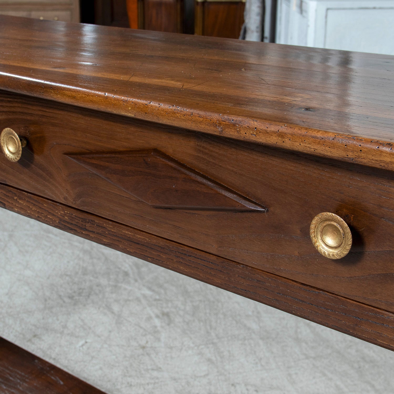 Early 19th Century French Directoire Oak Console Table or Sofa Table