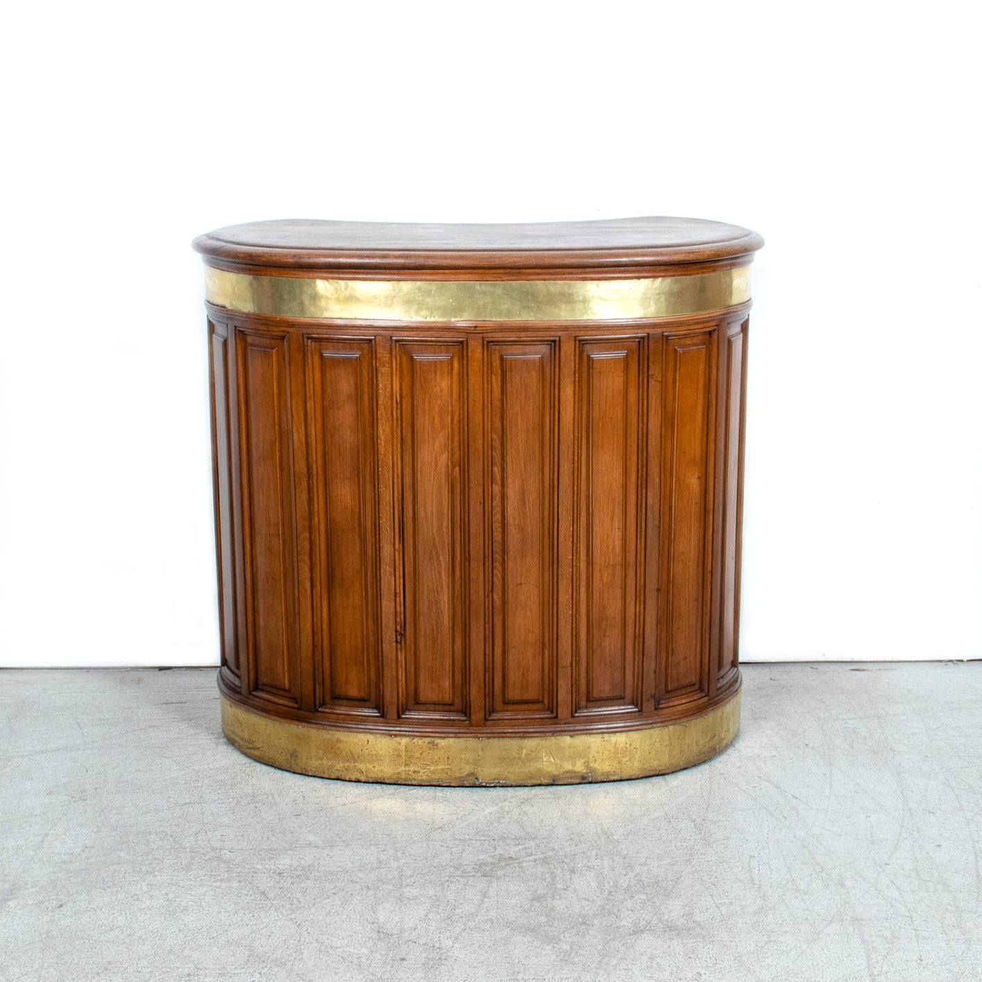 Early 20th Century French Walnut Restaurant Hostess Counter, Paris