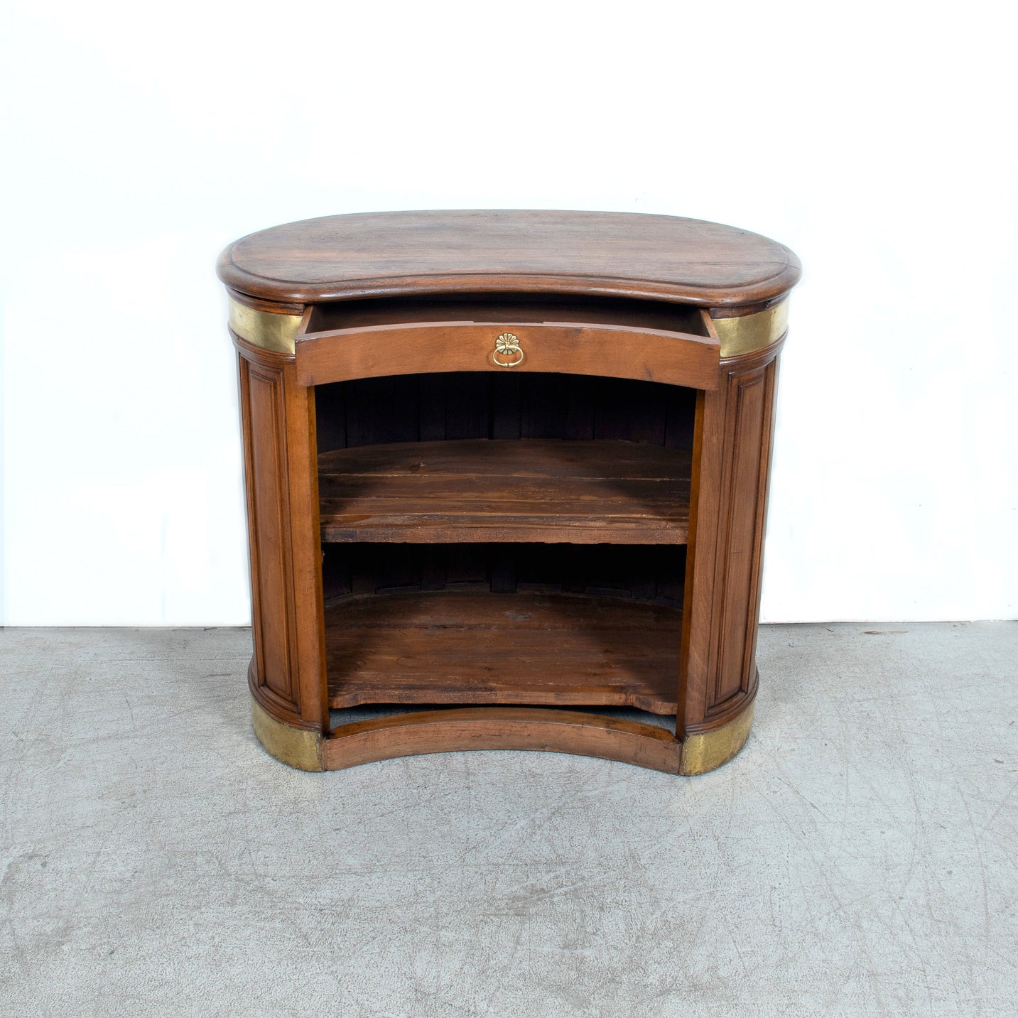 Early 20th Century French Walnut Restaurant Hostess Counter, Paris