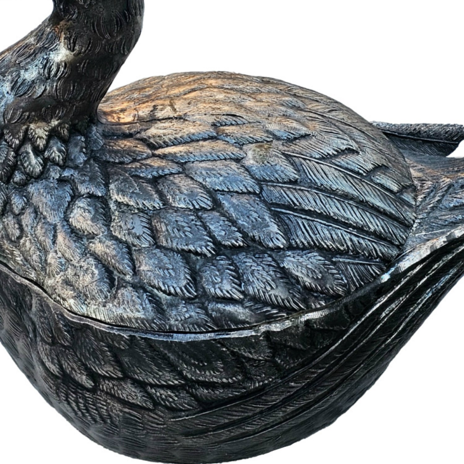 Mauro Manetti Signed Duck Ice Bucket, Silver Plated, Italy, Circa 1960s