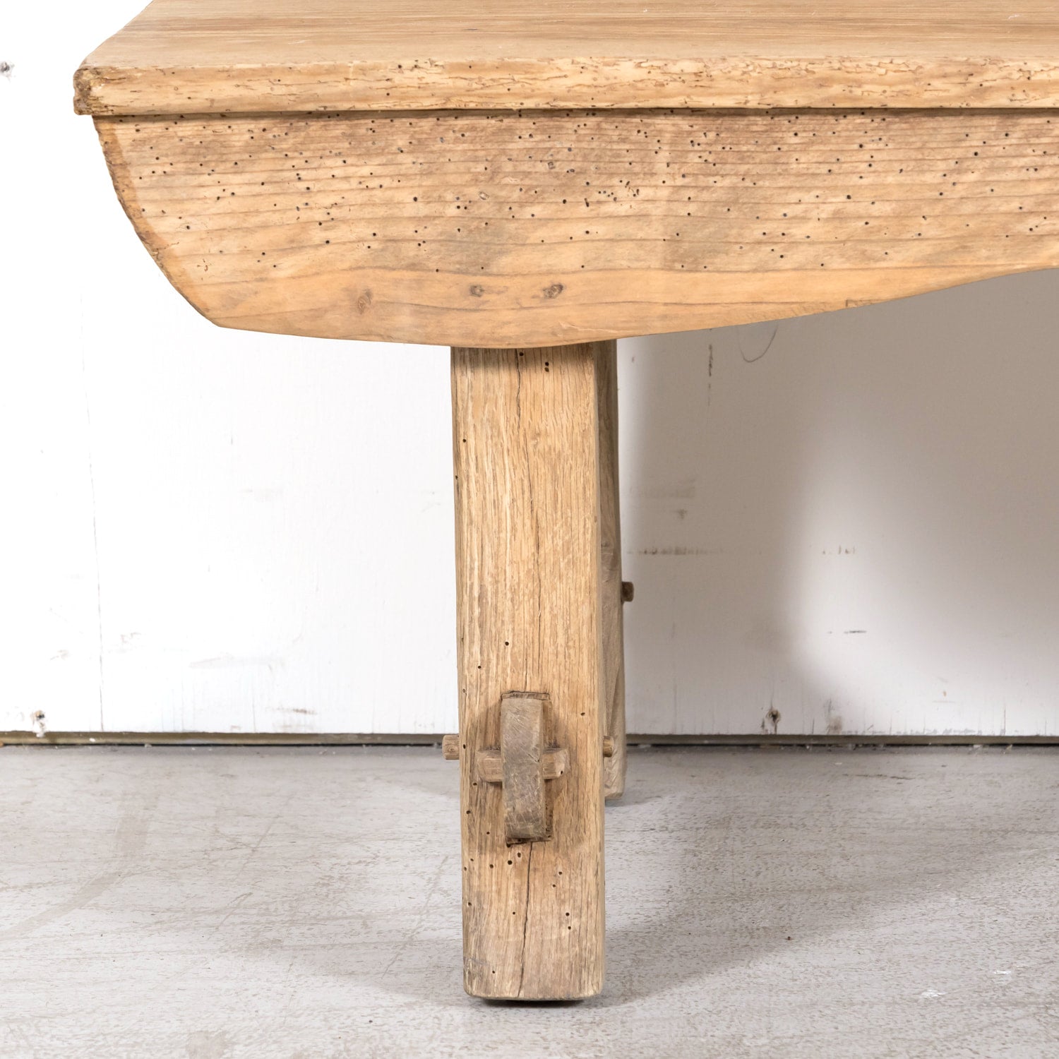 Early 19th Century Primitive Spanish Catalan Pine Bench