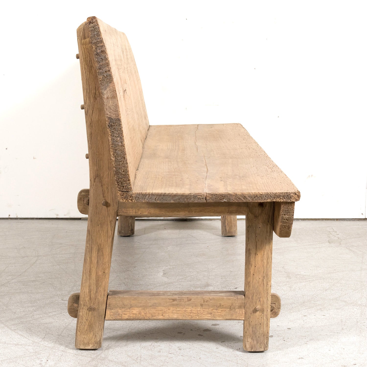Early 19th Century Primitive Spanish Catalan Pine Bench