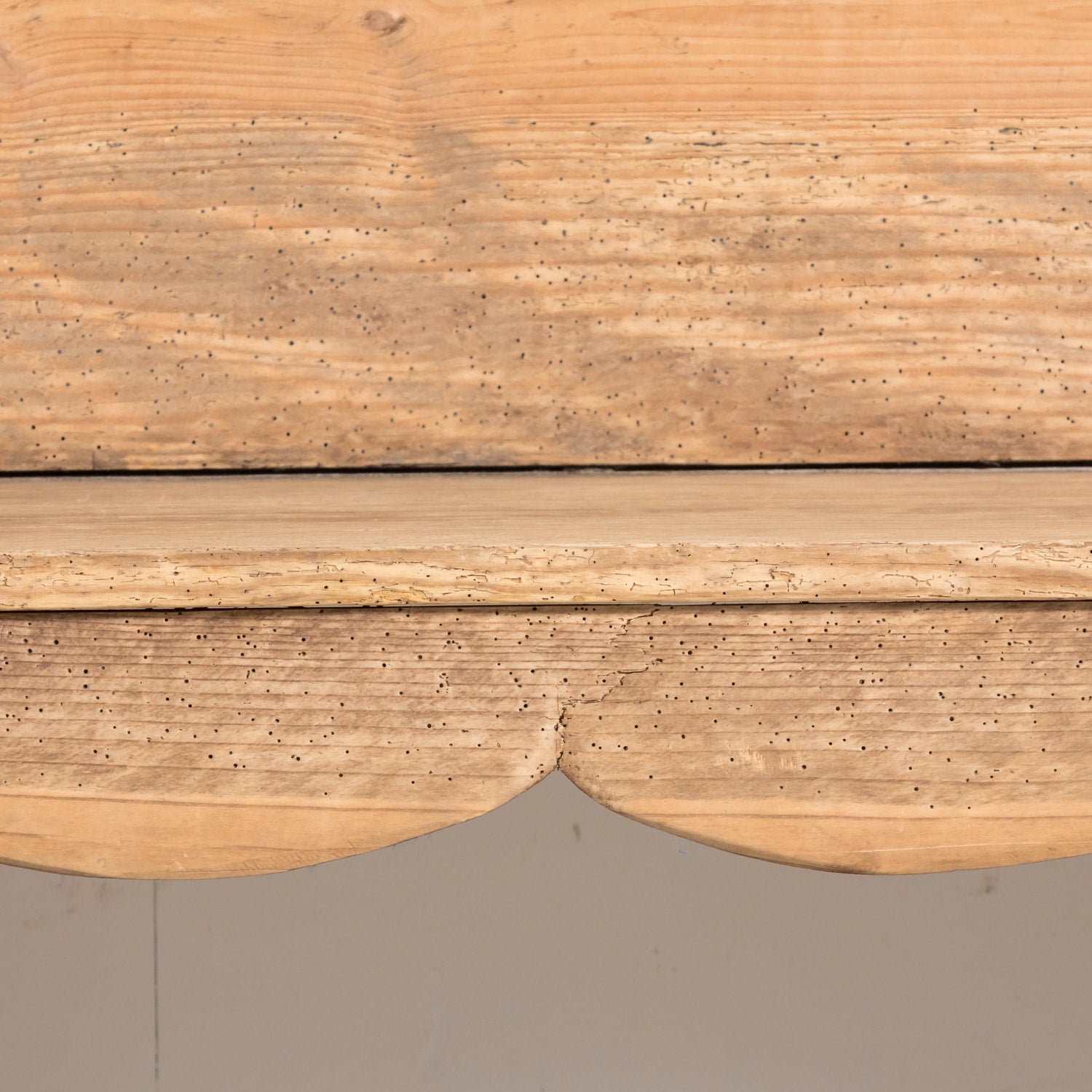 Early 19th Century Primitive Spanish Catalan Pine Bench