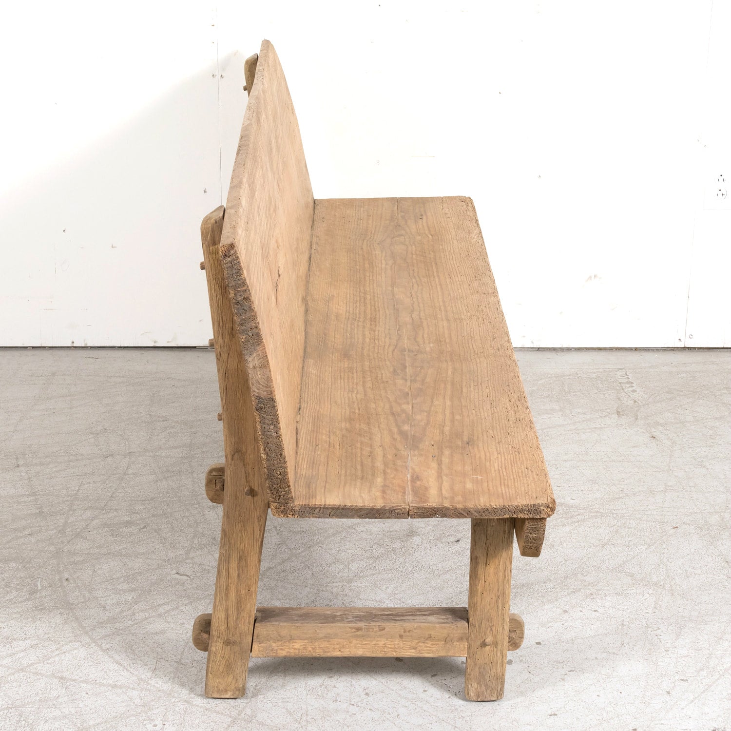 Early 19th Century Primitive Spanish Catalan Pine Bench