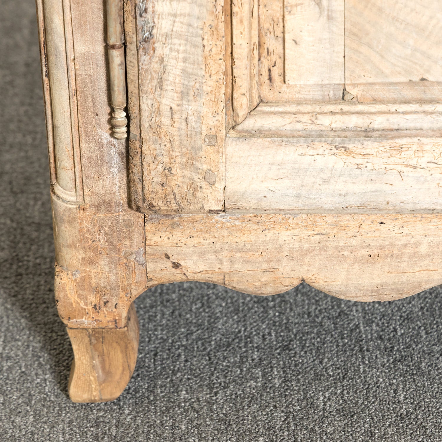 18th Century French Country Louis XV Bleached Walnut Normandy Buffet