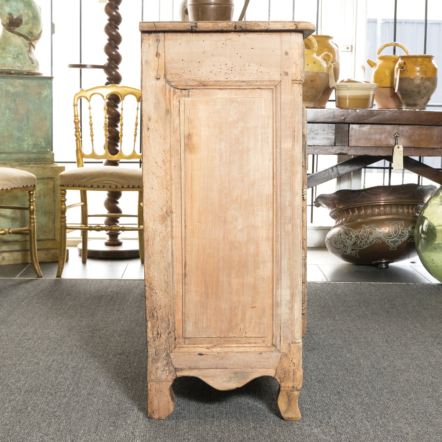 18th Century French Country Louis XV Bleached Walnut Normandy Buffet