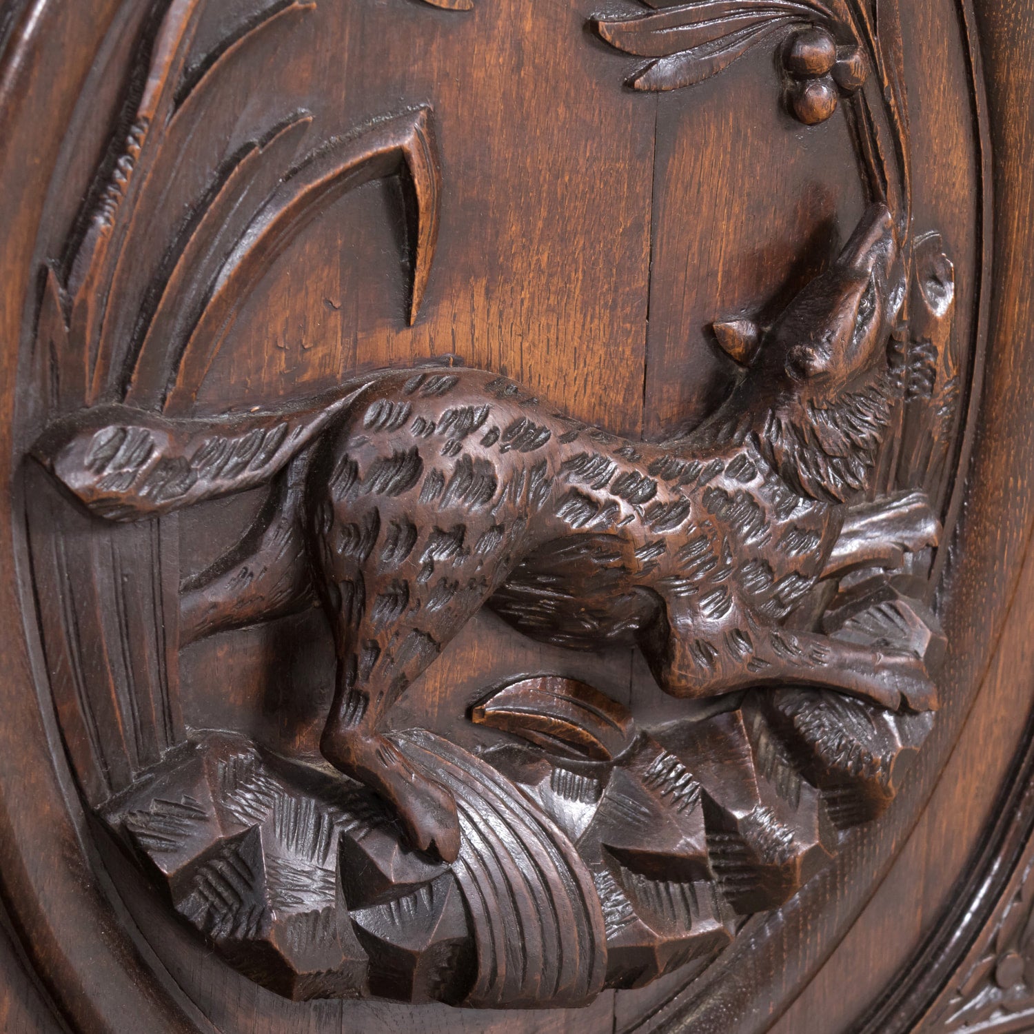 19th Century Antique French Louis XIII Style Carved Oak Buffet de Chasse or Hunting Buffet 