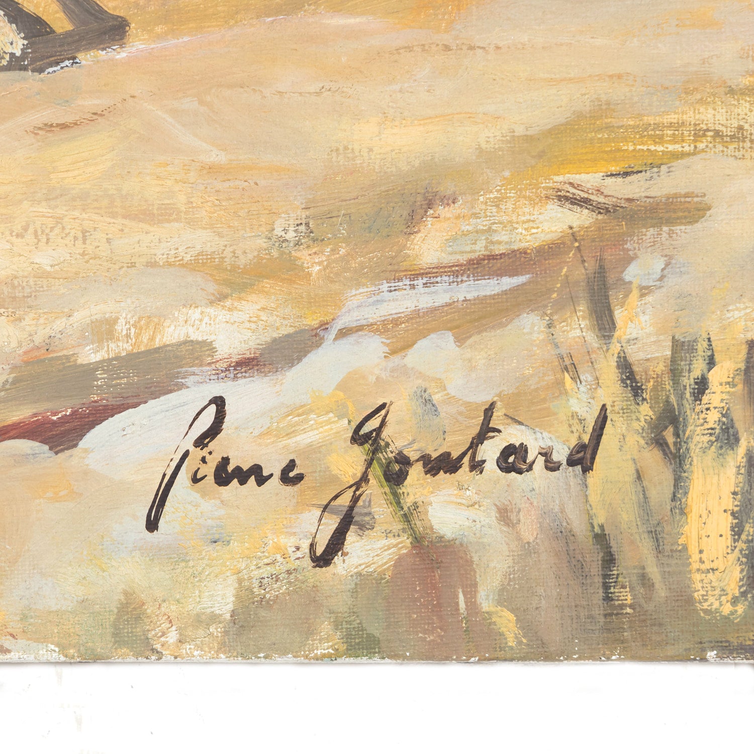 Vintage 20th Century French Impressionist Oil on Canvas Provence Olive Trees Landscape