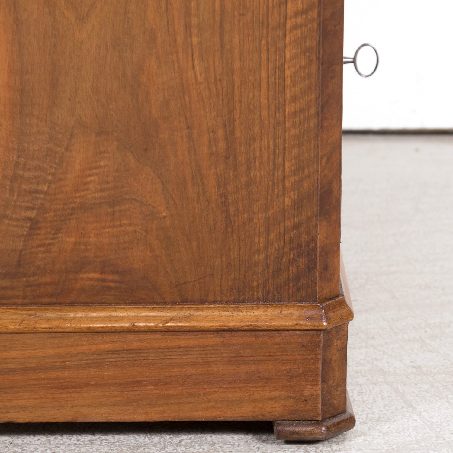 19th Century French Louis Philippe Period Petite Burled Walnut Commode with Inset Marble Top