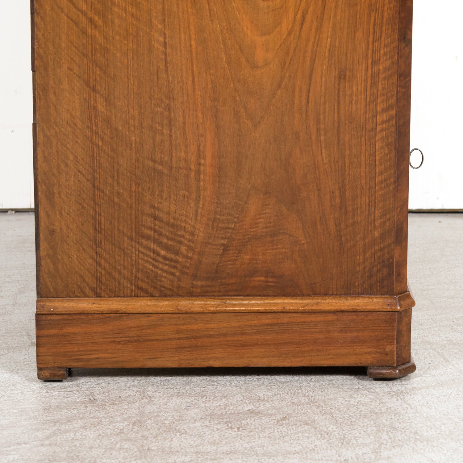 19th Century French Louis Philippe Period Petite Burled Walnut Commode with Inset Marble Top