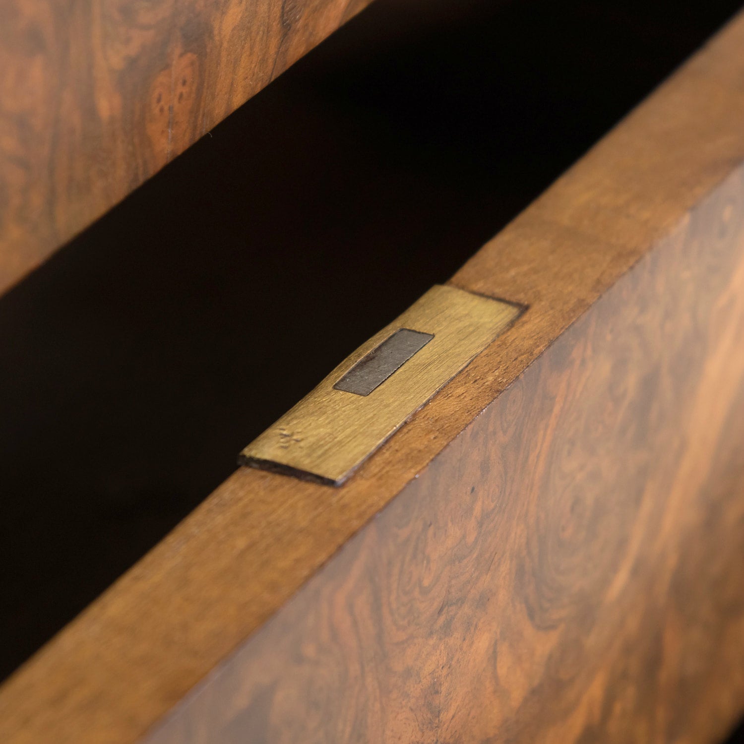 19th Century French Louis Philippe Period Petite Burled Walnut Commode with Inset Marble Top