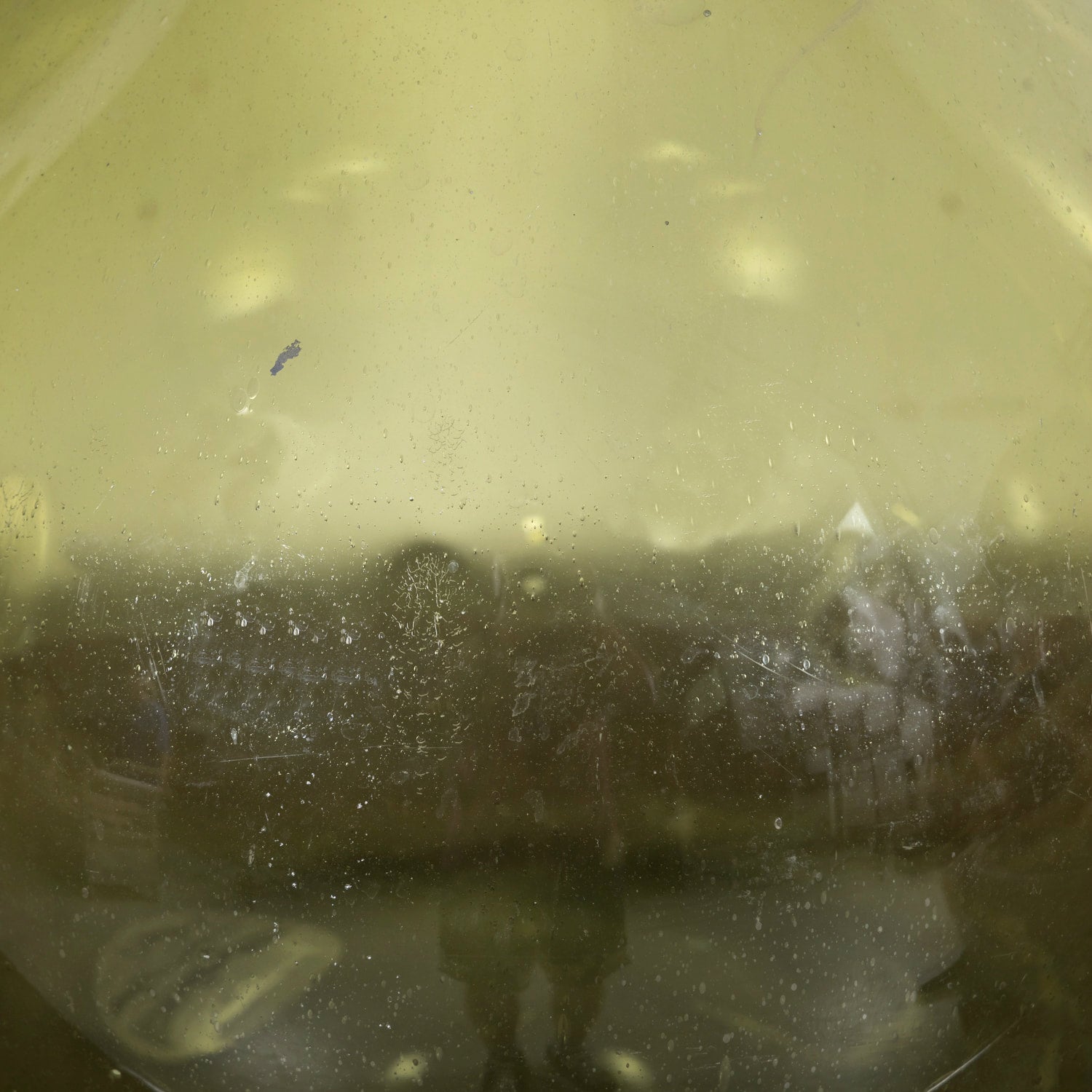 19th Century French Green Glass Demijohn or Dame Jeanne Handblown Bottle