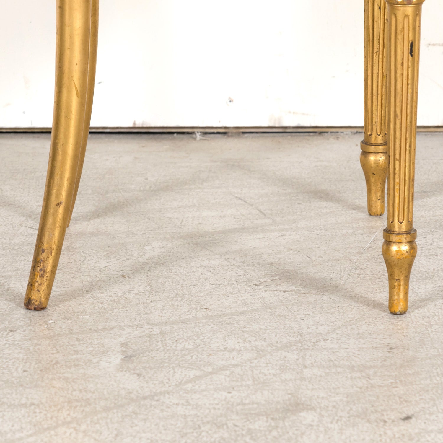 19th Century French Louis XVI Style Neoclassical Gilded Opera Chairs, 4 Available