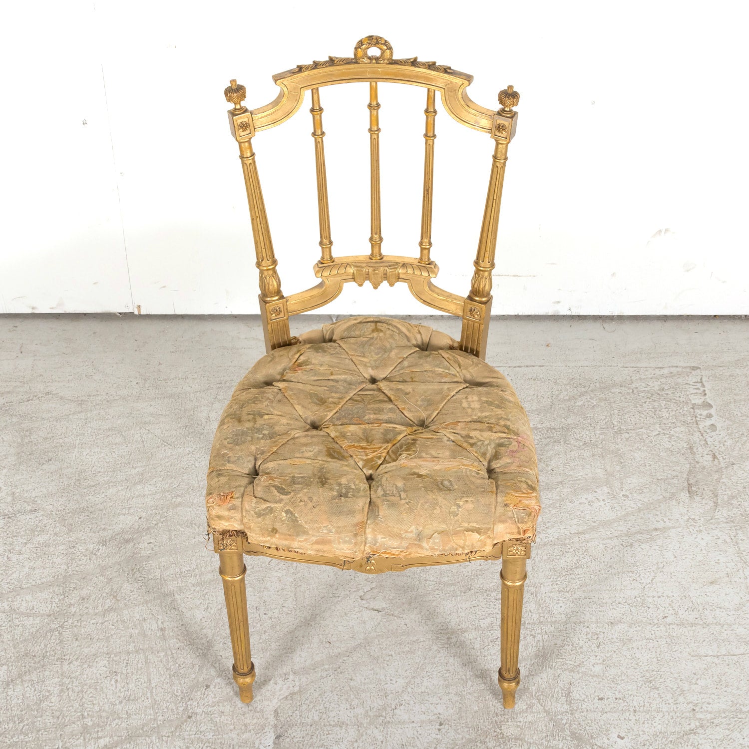 19th Century French Louis XVI Style Neoclassical Gilded Opera Chairs, 4 Available