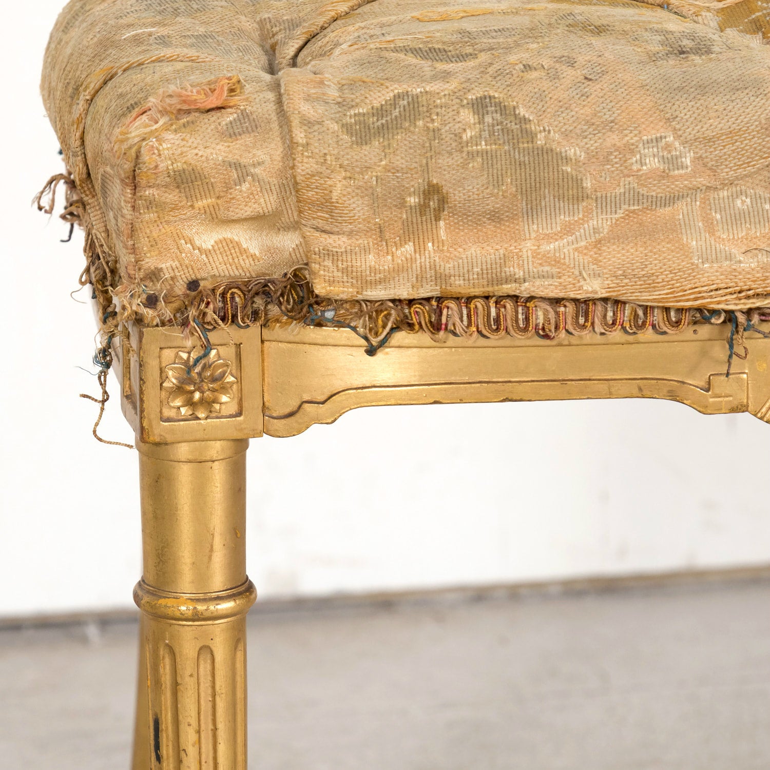 19th Century French Louis XVI Style Neoclassical Gilded Opera Chairs, 4 Available