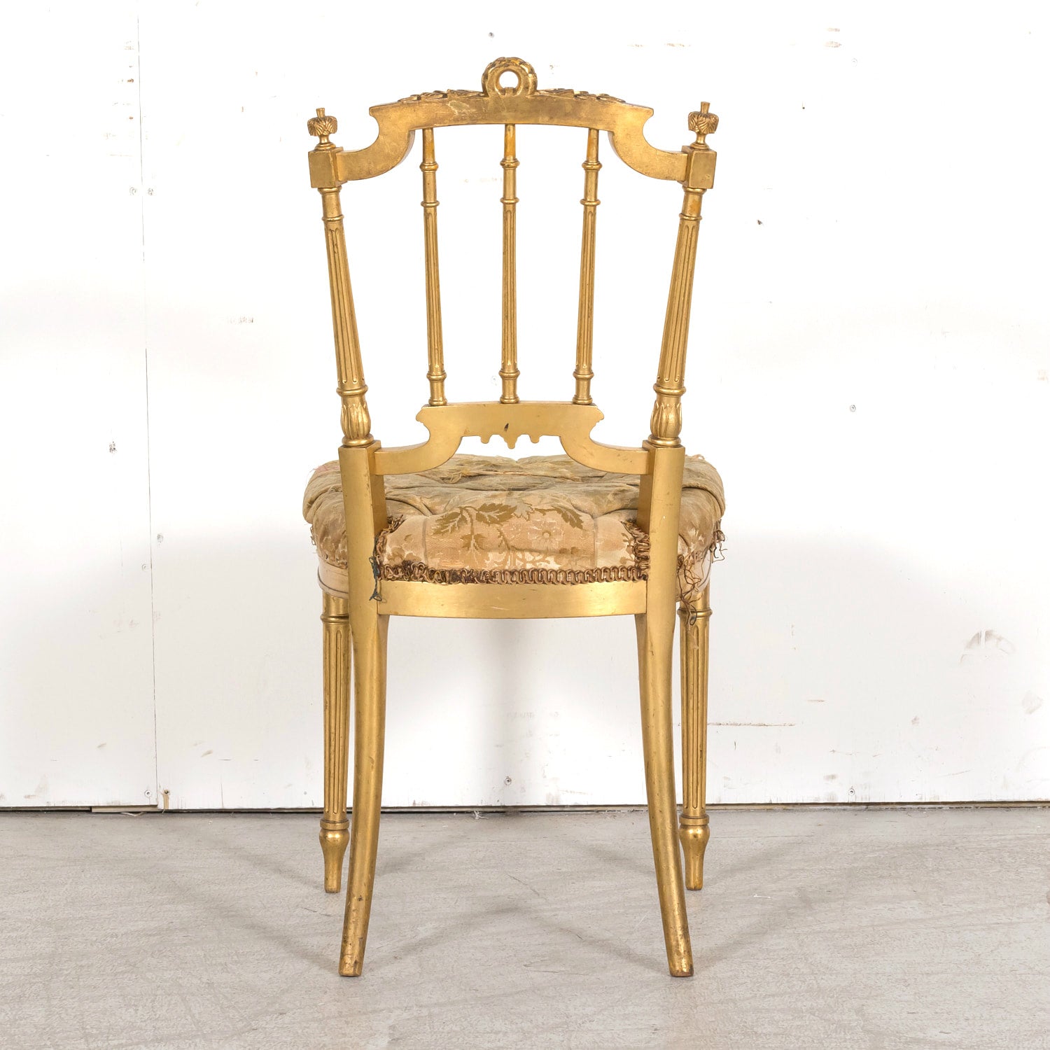 19th Century French Louis XVI Style Neoclassical Gilded Opera Chairs, 4 Available