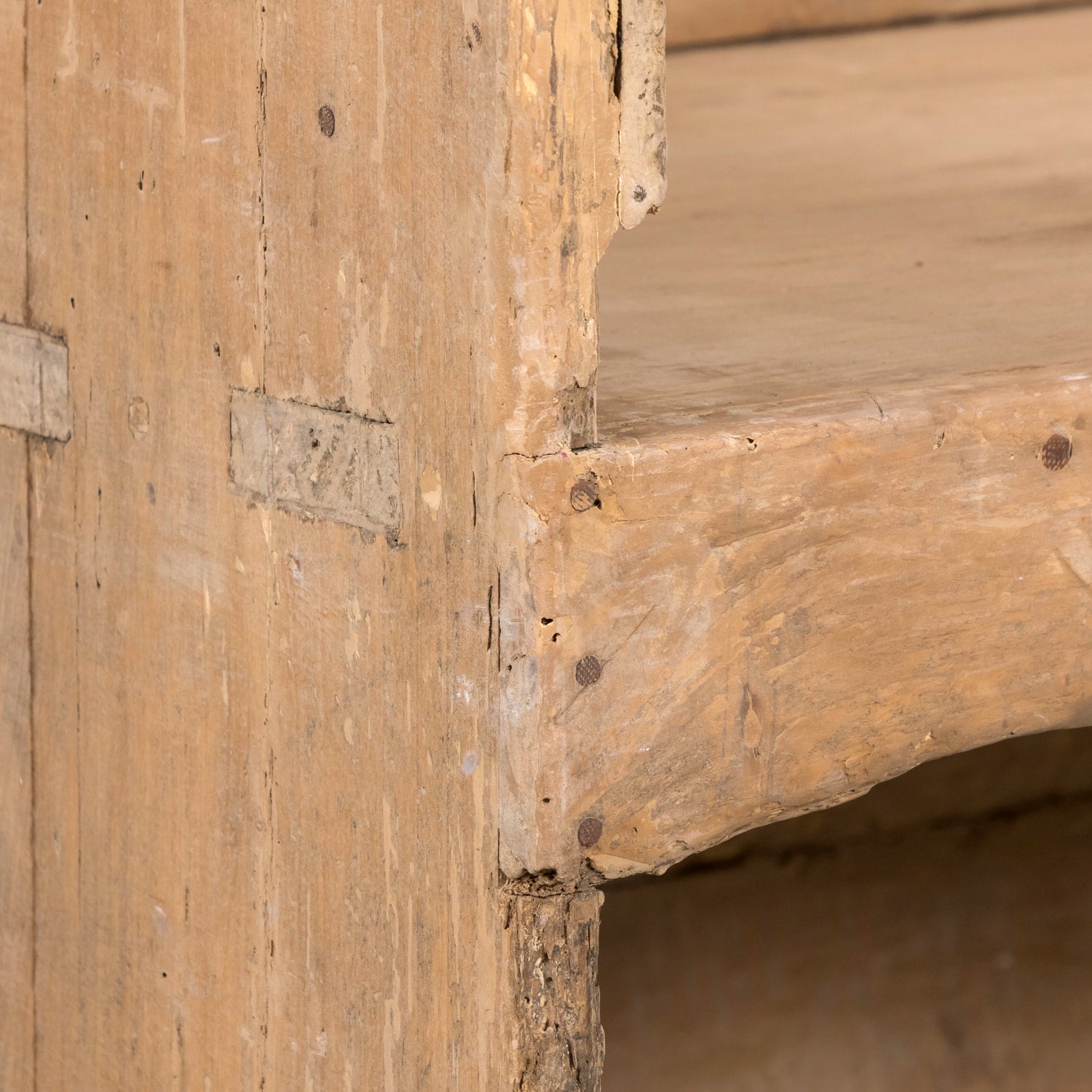 Late 18th Century Carved Primitive Spanish Catalan Settle Bench