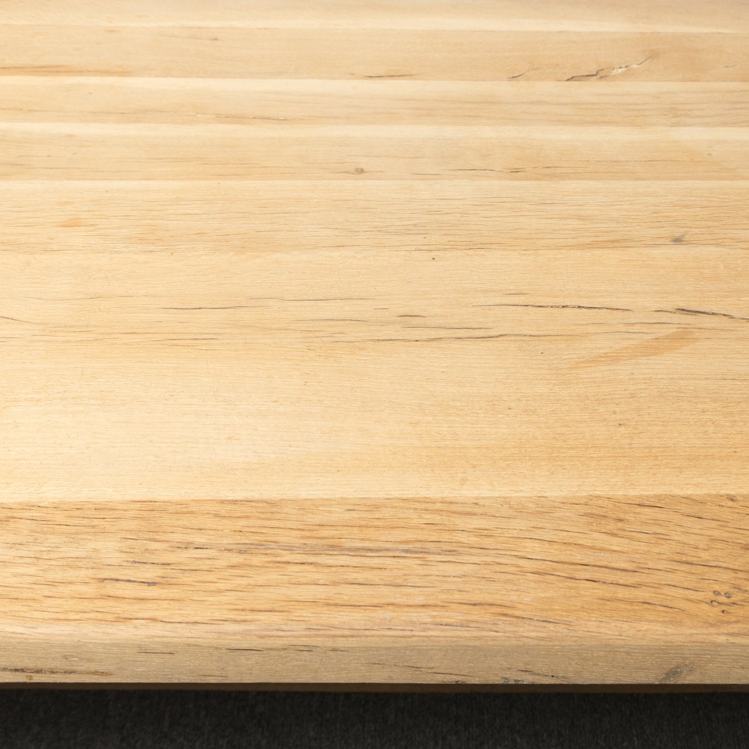 Antique French Bleached Oak Monastery Trestle Table with Triple Pedestal Base from Normandy