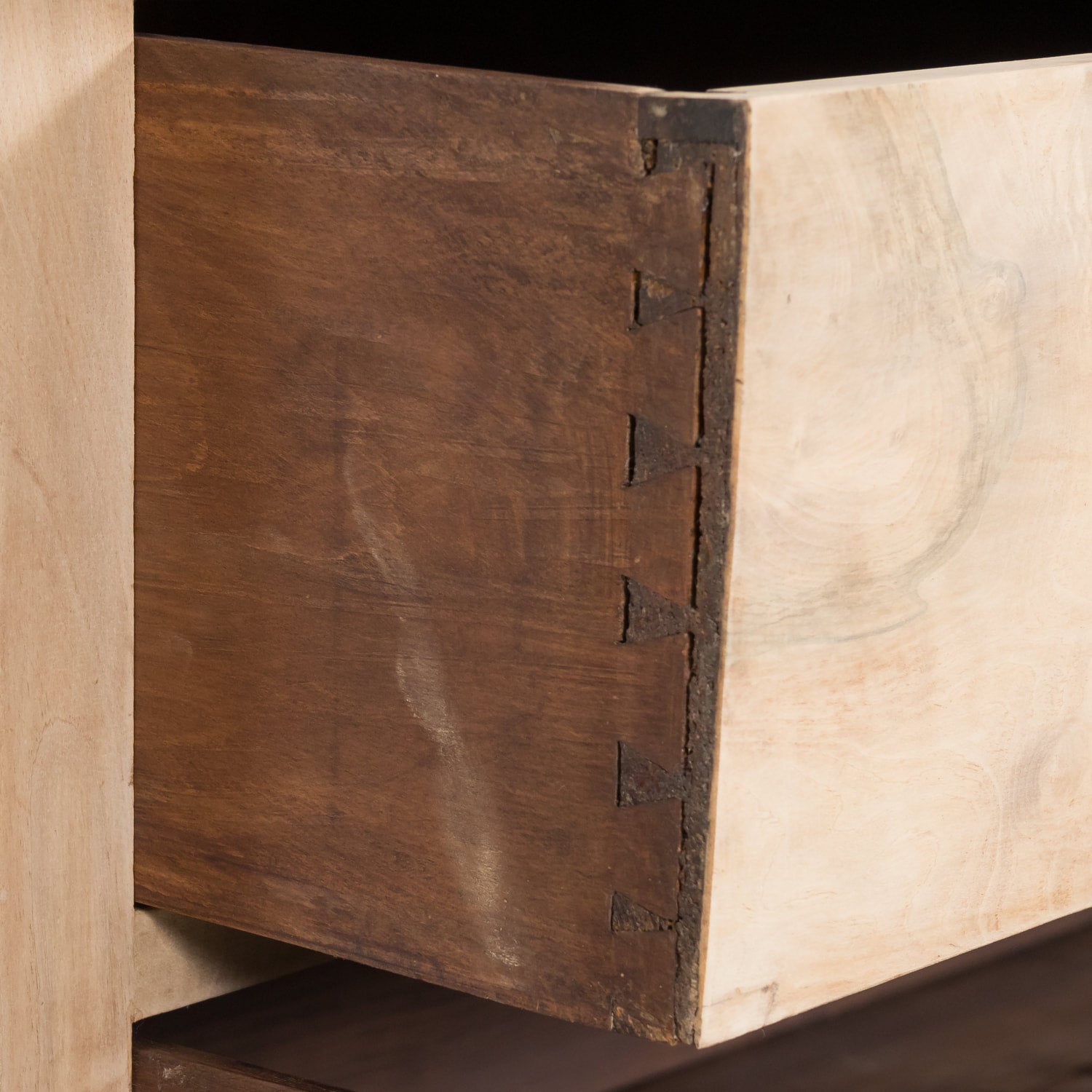 Mid-18th Century French Louis XVI Period Bleached Walnut Lyonnaise Commode with Bookmatched Front