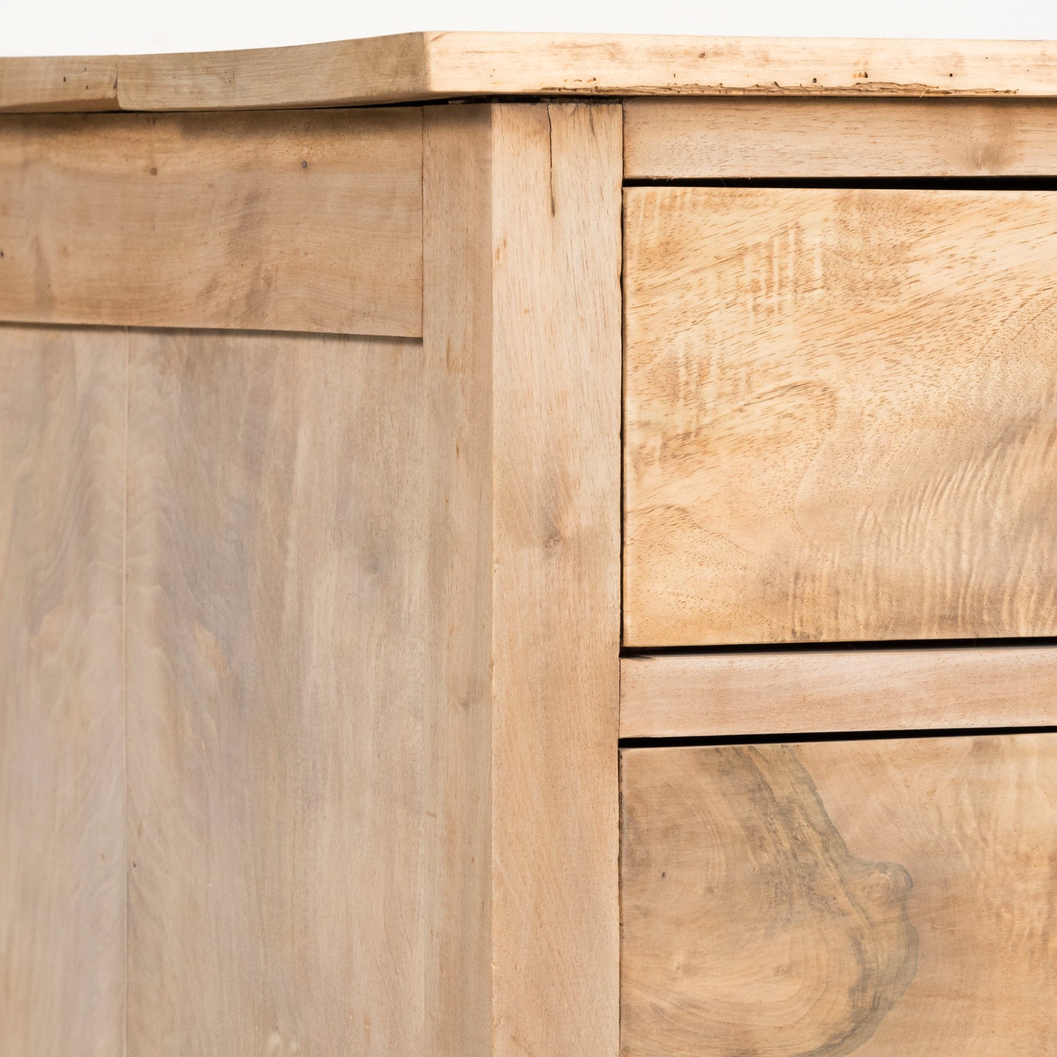 Mid-18th Century French Louis XVI Period Bleached Walnut Lyonnaise Commode with Bookmatched Front