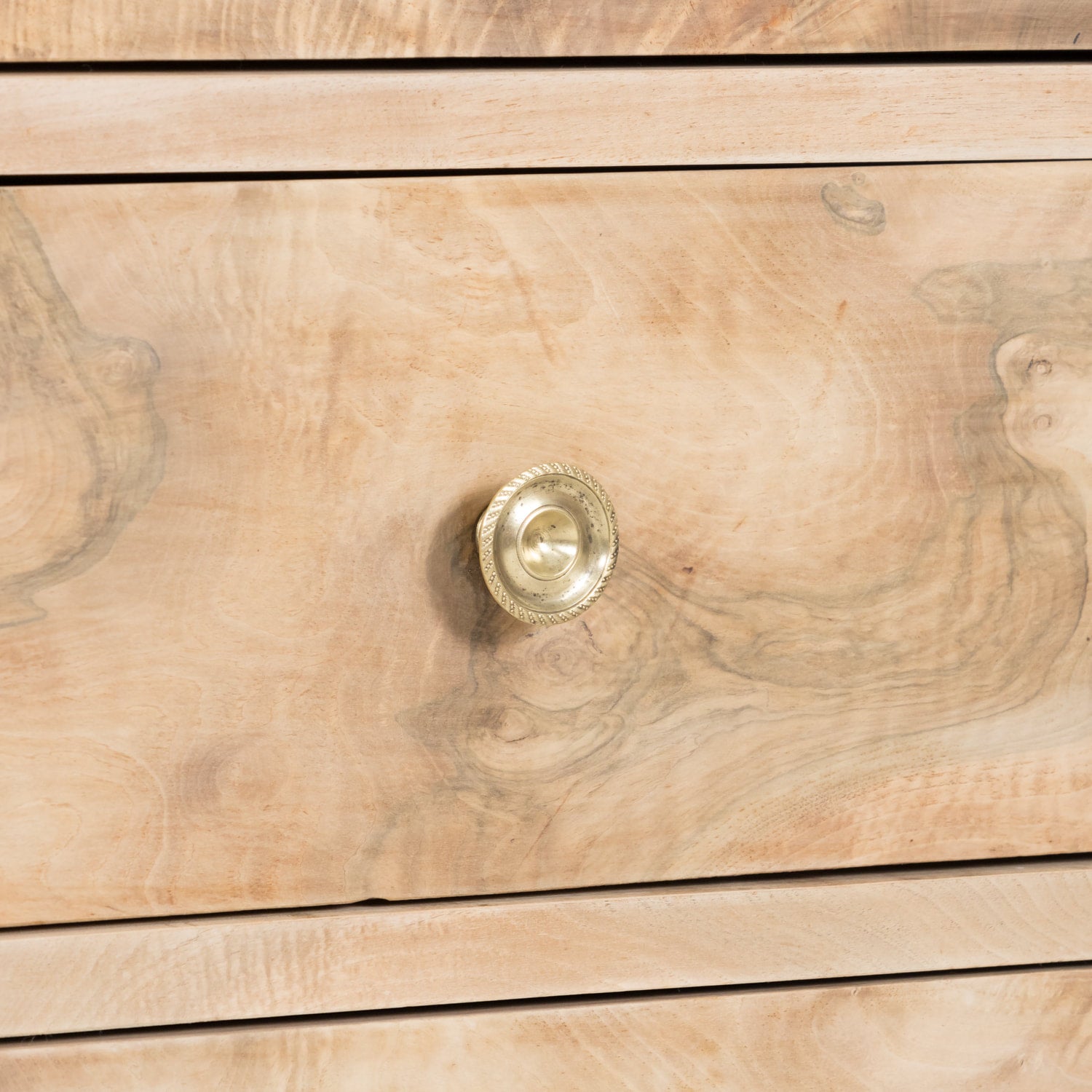 Mid-18th Century French Louis XVI Period Bleached Walnut Lyonnaise Commode with Bookmatched Front