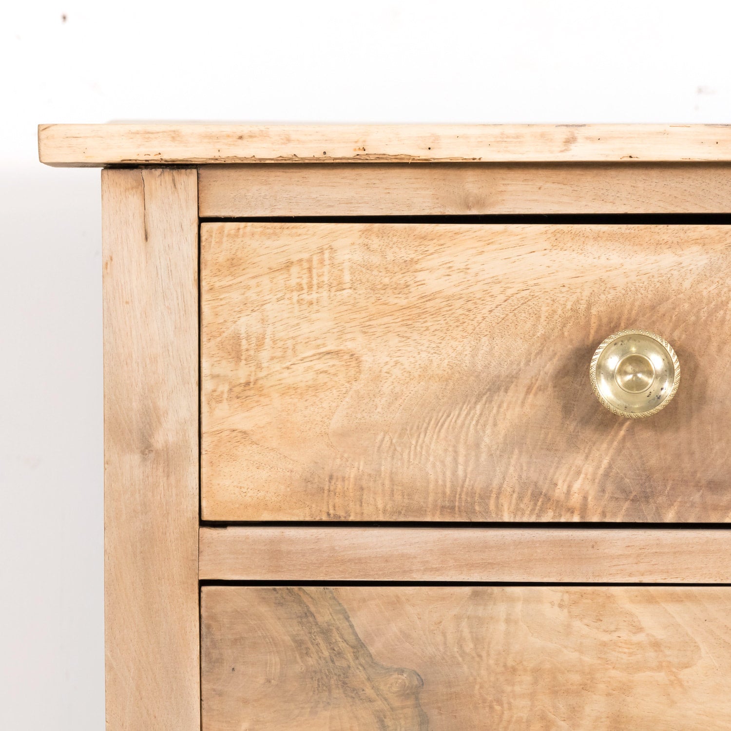 Mid-18th Century French Louis XVI Period Bleached Walnut Lyonnaise Commode with Bookmatched Front