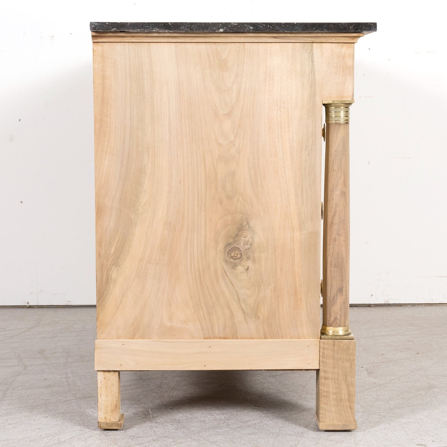 Early 19th Century French Empire Period Bleached Walnut Lyonnaise Commode with Bookmatched Front