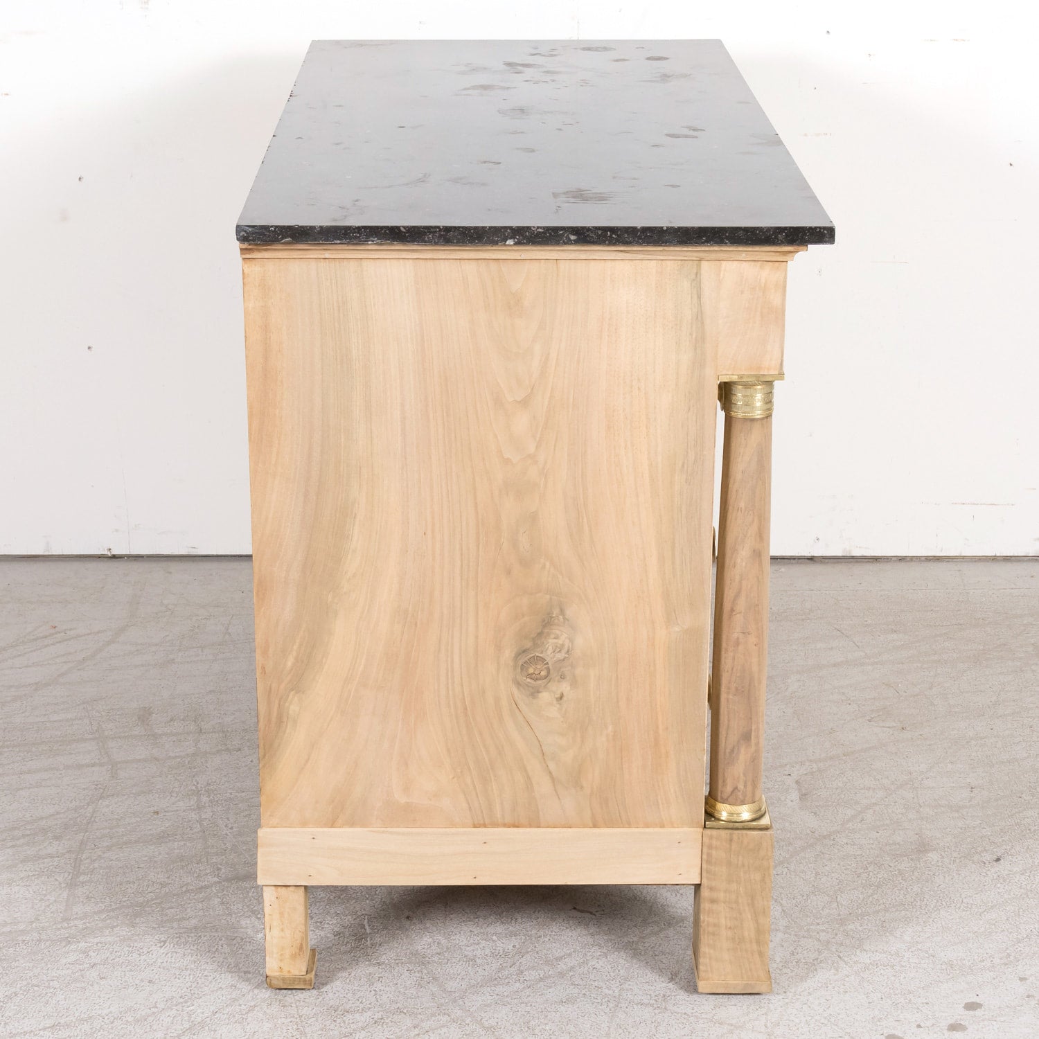 Early 19th Century French Empire Period Bleached Walnut Lyonnaise Commode with Bookmatched Front