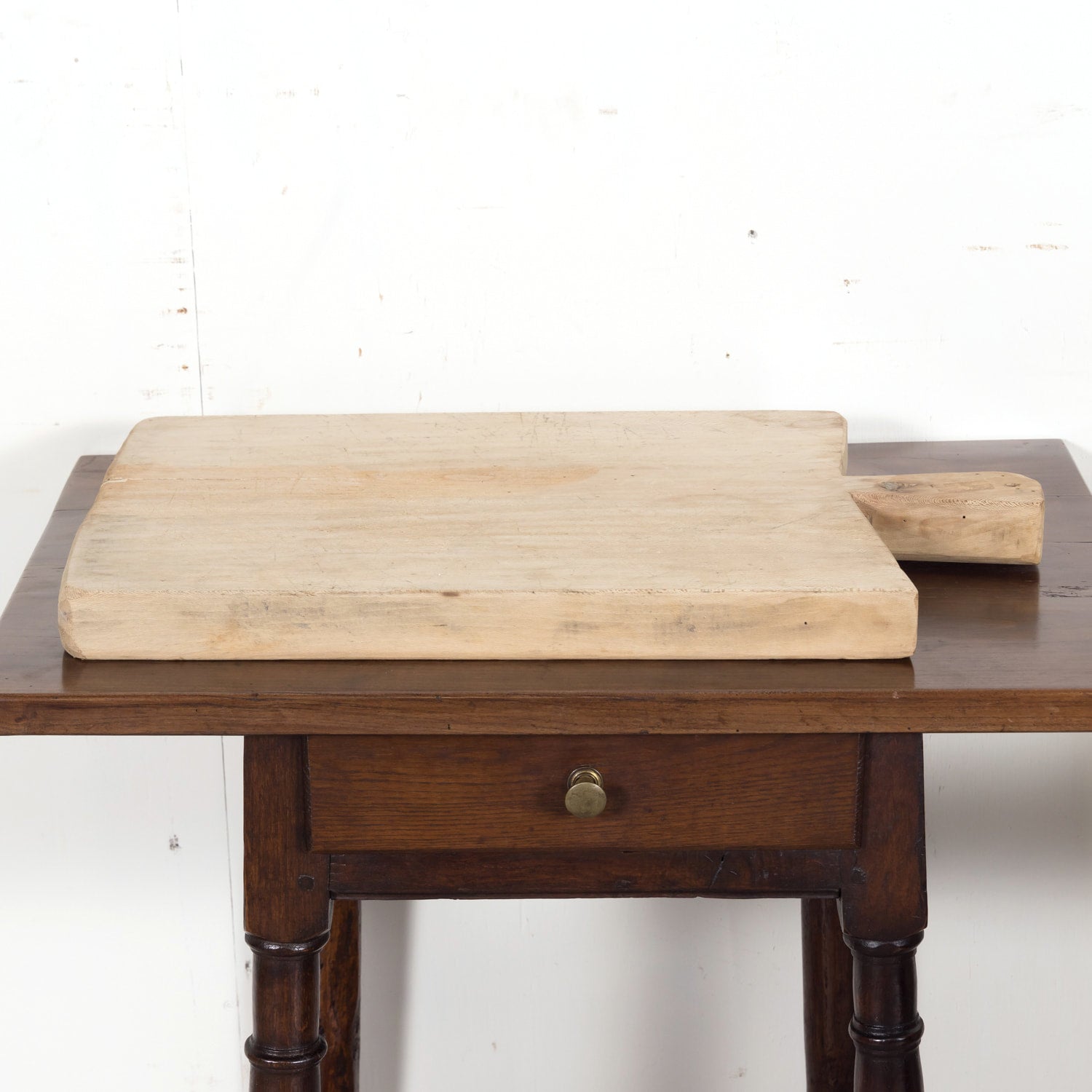 Large 19th Century Antique French Country Bleached Breadboard or Cutting Board