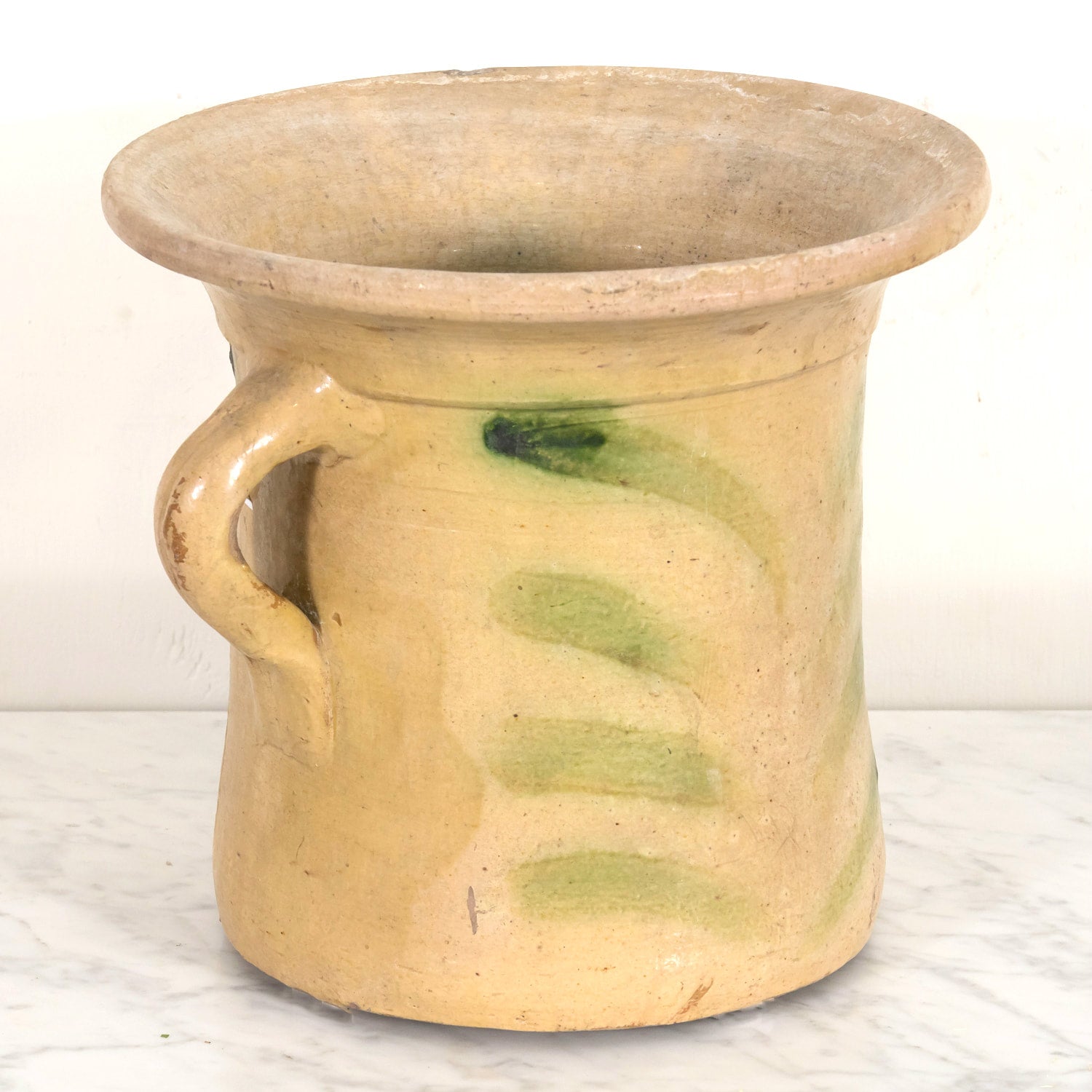 19th Century French Pot d'Aisance en Terre Vernisse or Glazed Terracotta Chamber Pot