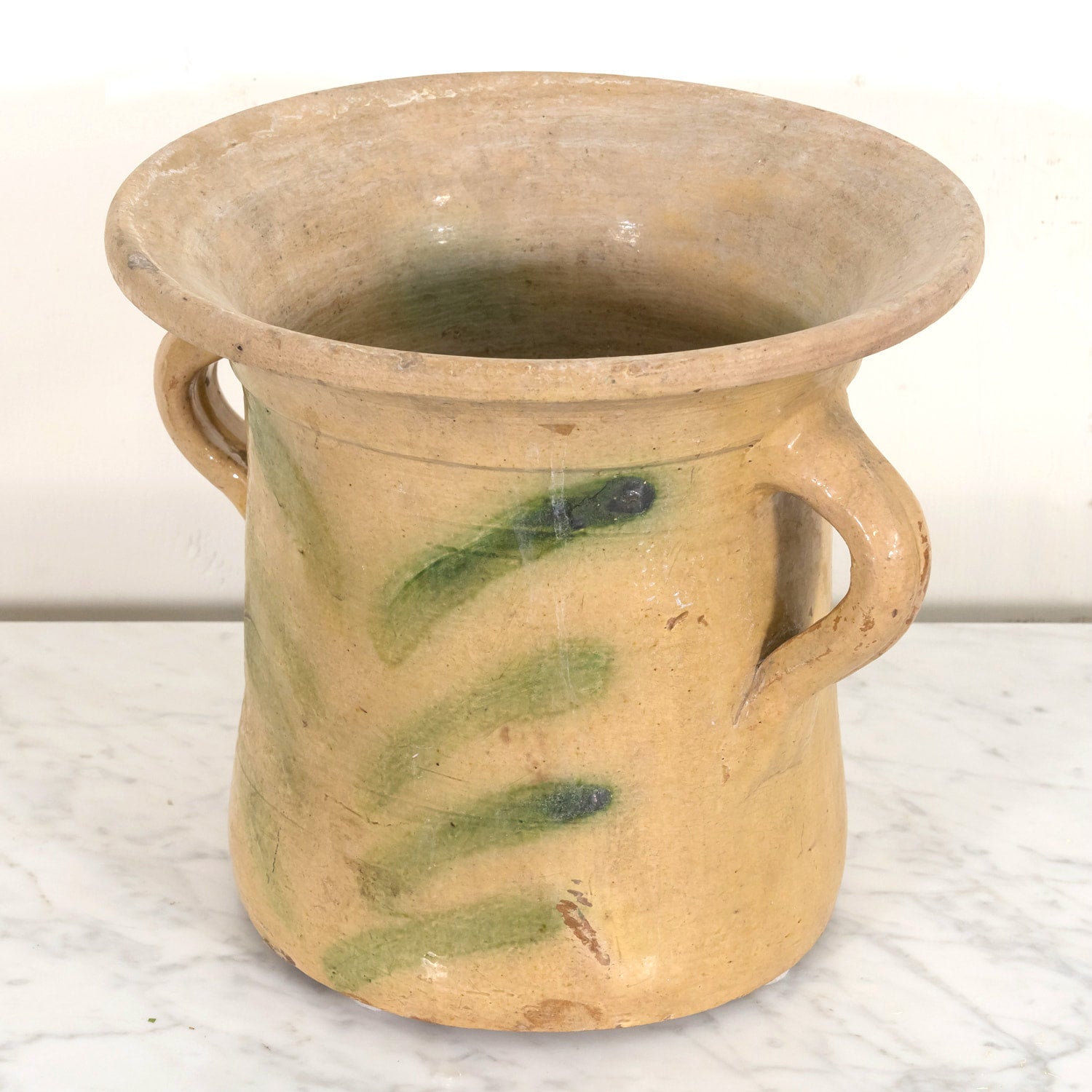 19th Century French Pot d'Aisance en Terre Vernisse or Glazed Terracotta Chamber Pot