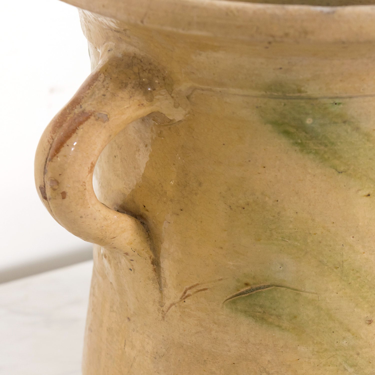 19th Century French Pot d'Aisance en Terre Vernisse or Glazed Terracotta Chamber Pot