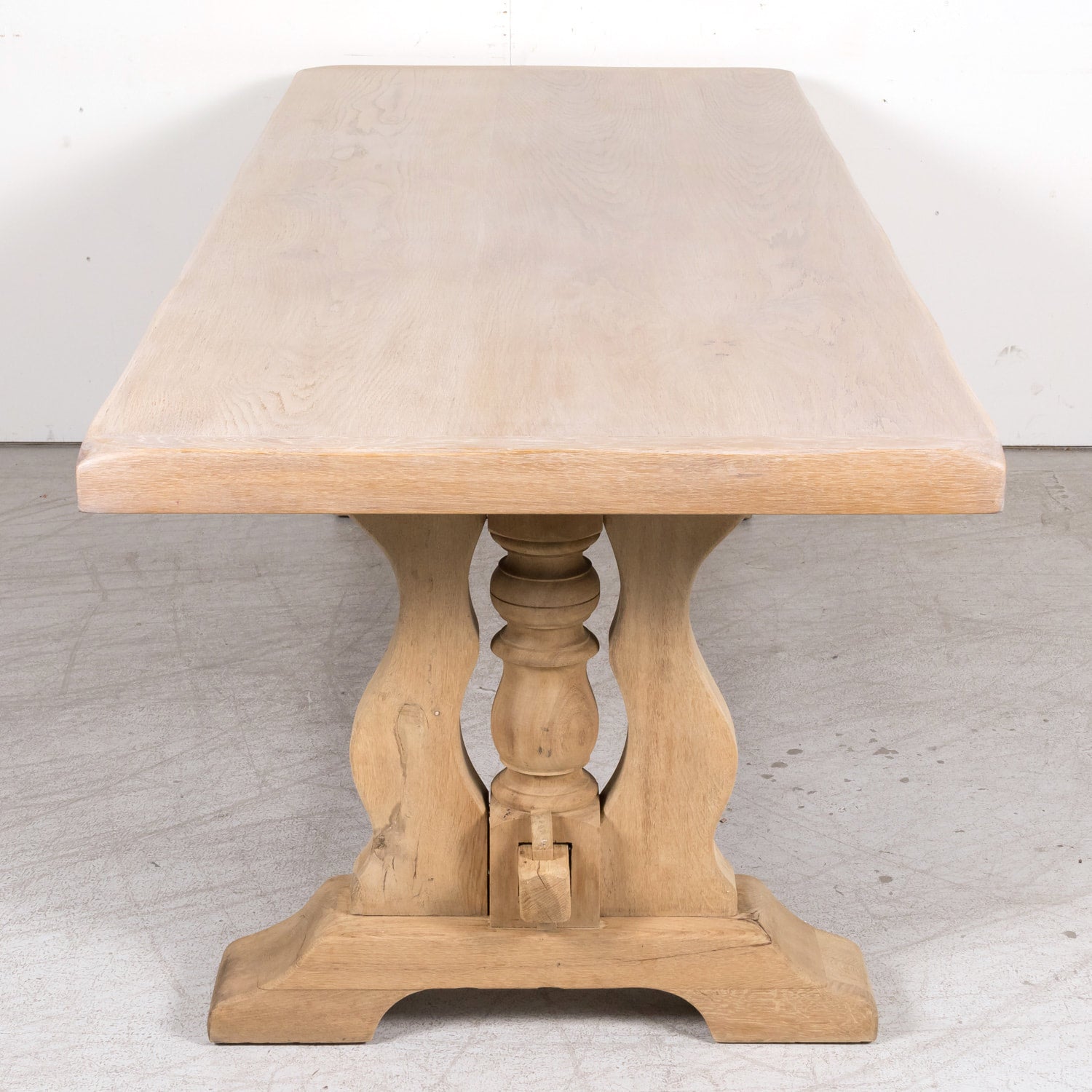 Early 20th Century Bleached Oak Antique French Monastery Table from Normandy