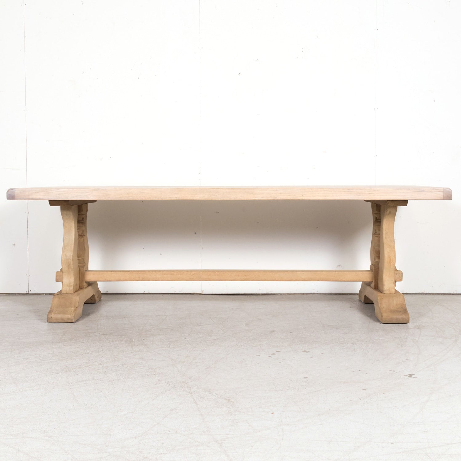 Early 20th Century Bleached Oak Antique French Monastery Table from Normandy