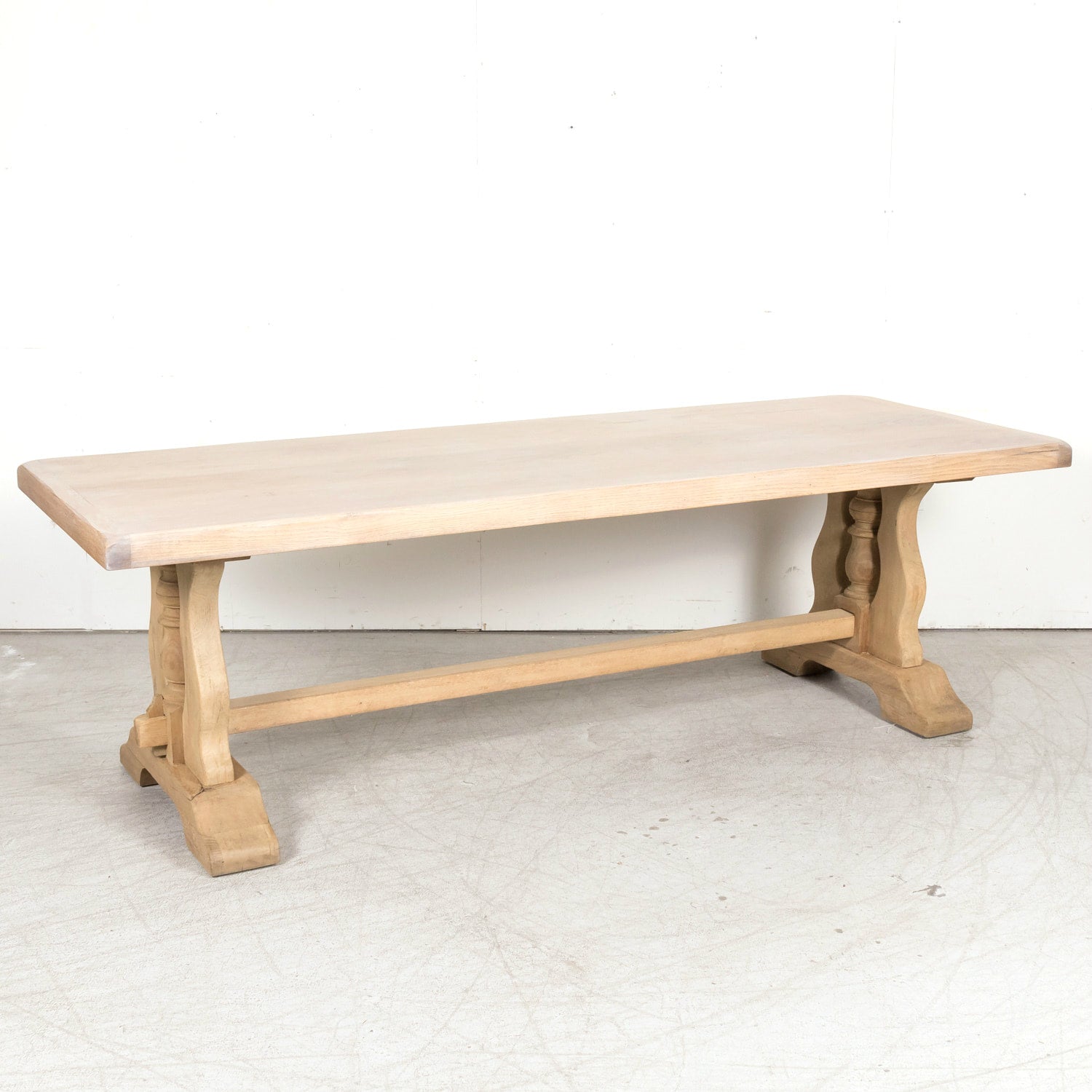 Early 20th Century Bleached Oak Antique French Monastery Table from Normandy