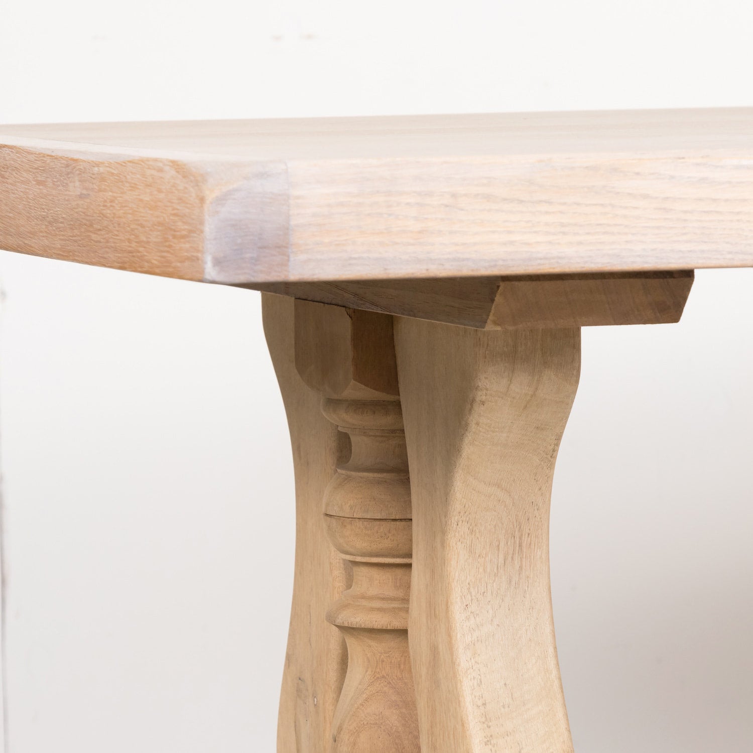 Early 20th Century Bleached Oak Antique French Monastery Table from Normandy