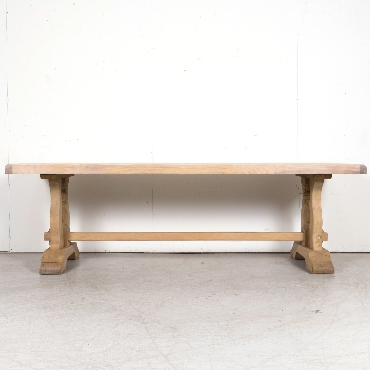 Early 20th Century Bleached Oak Antique French Monastery Table from Normandy