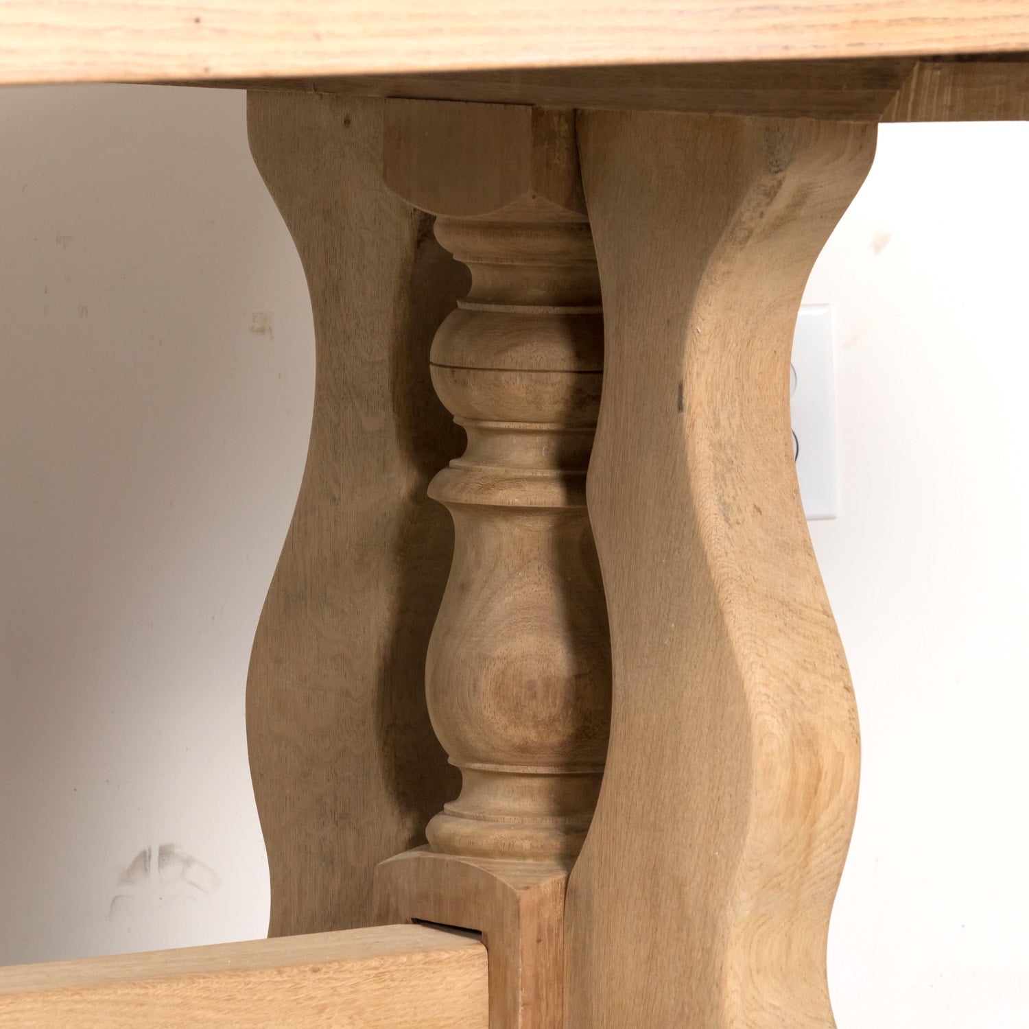 Early 20th Century Bleached Oak Antique French Monastery Table from Normandy