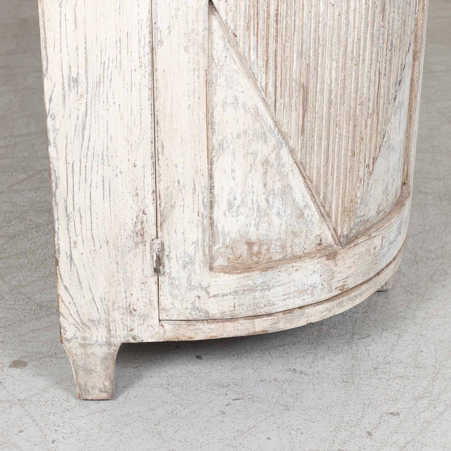 Painted Swedish Gustavian Style Demilune Enfilade Buffet