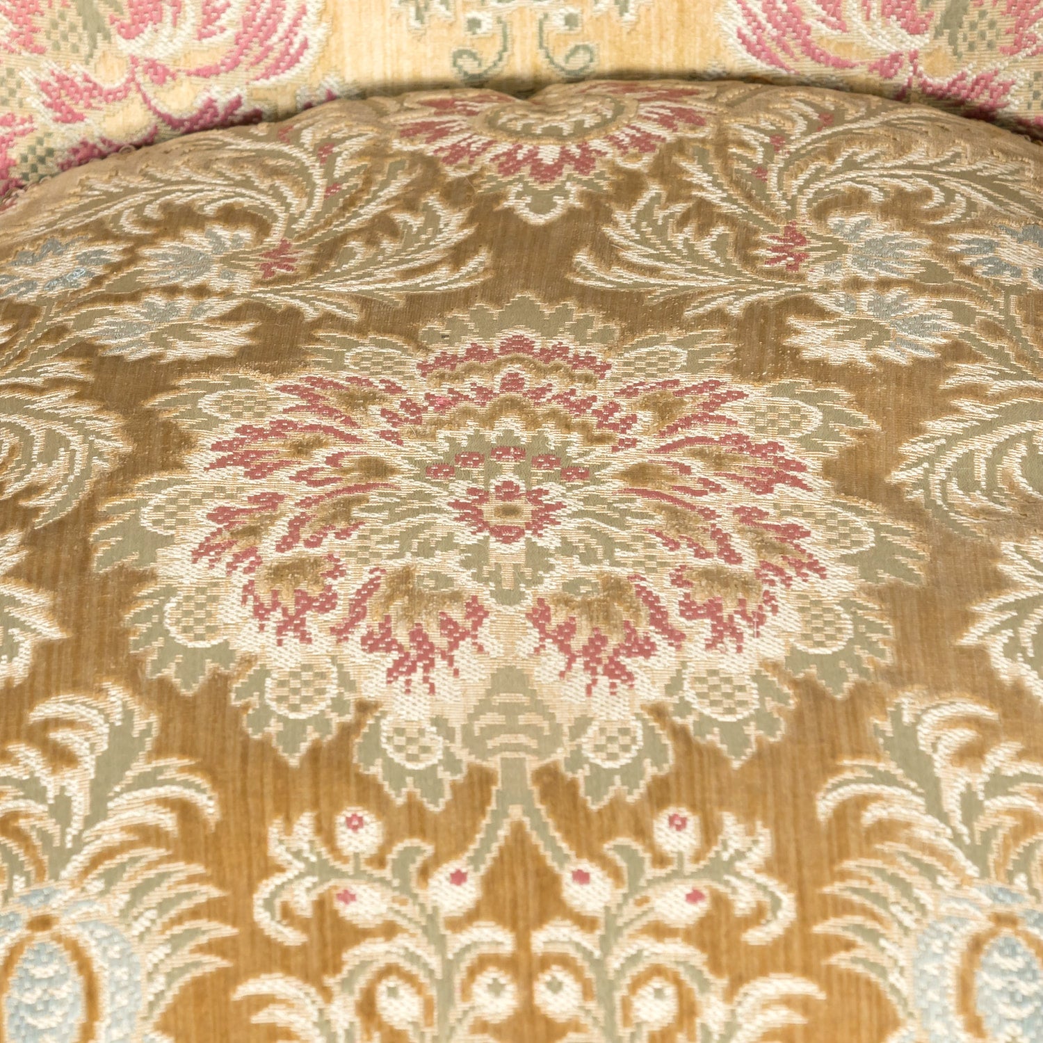 Pair of Early 21st Century French Louis XVI Style Parcel Gilt and Painted Maison Jansen Bergere Armchairs