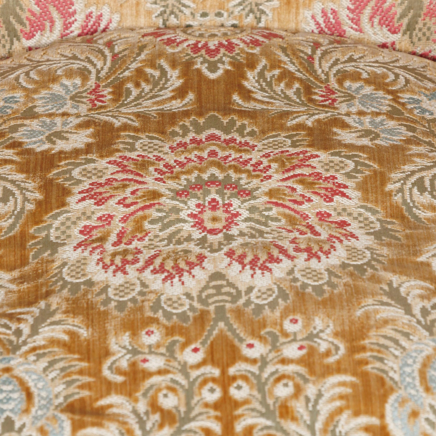 Pair of Early 21st Century French Louis XVI Style Parcel Gilt and Painted Maison Jansen Bergere Armchairs