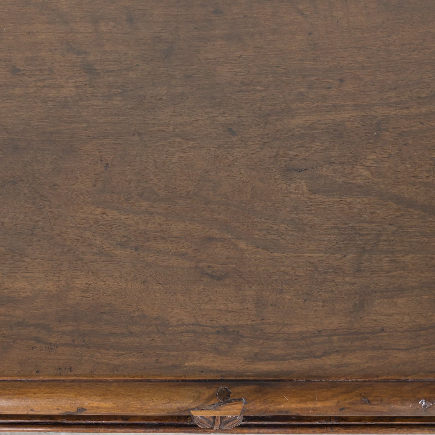 Early 19th Century Italian Baroque Style Walnut Fratino Console Table or Desk with Drawers