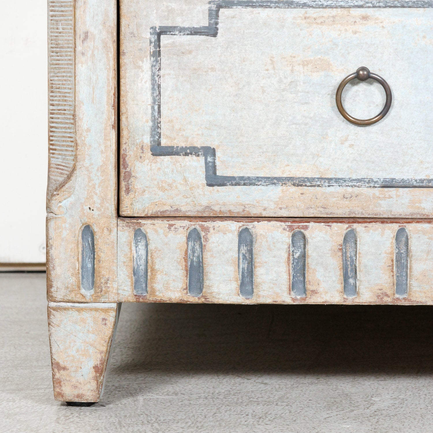 19th Century French Louis XVI Style Painted Three-Drawer Neoclassical Commode