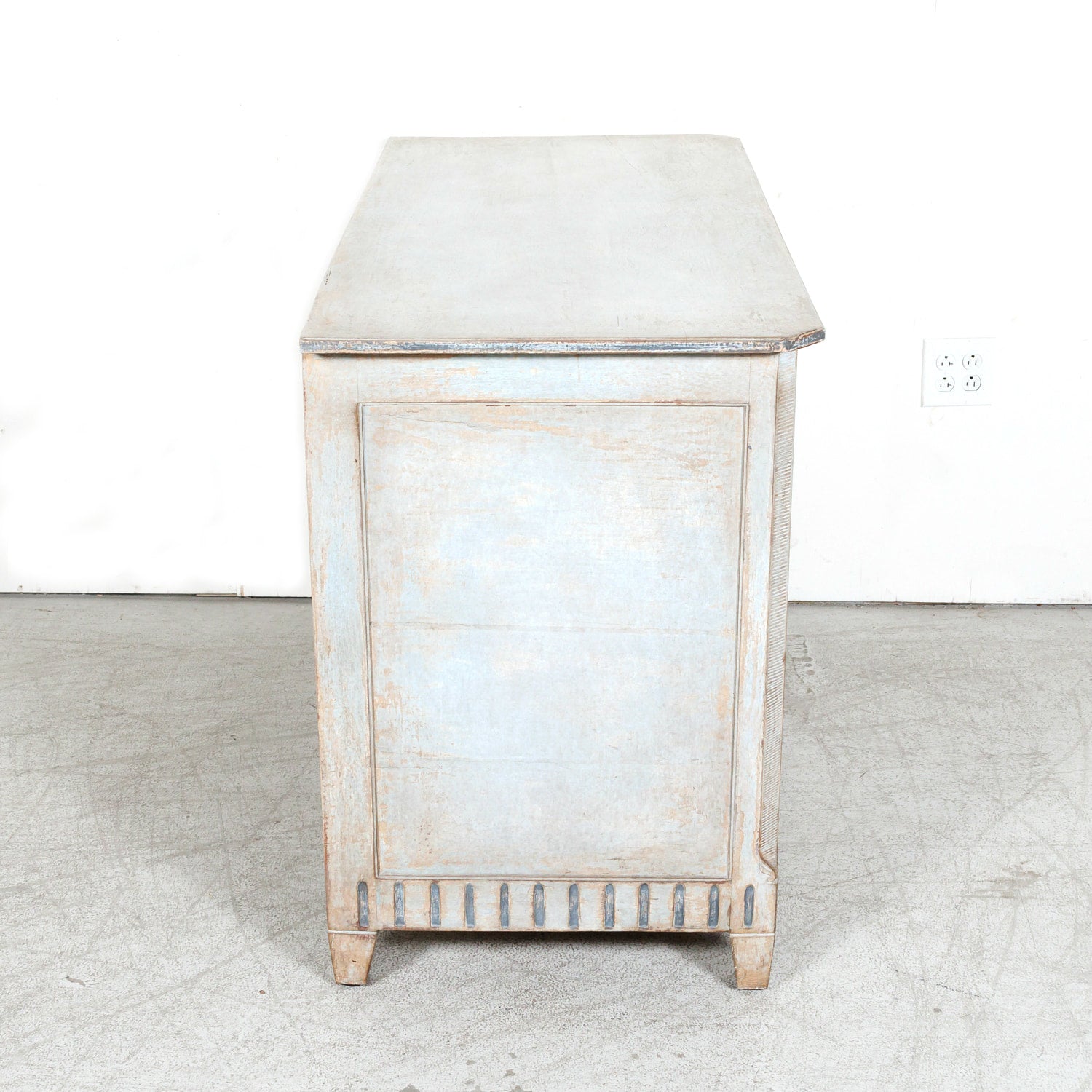19th Century French Louis XVI Style Painted Three-Drawer Neoclassical Commode