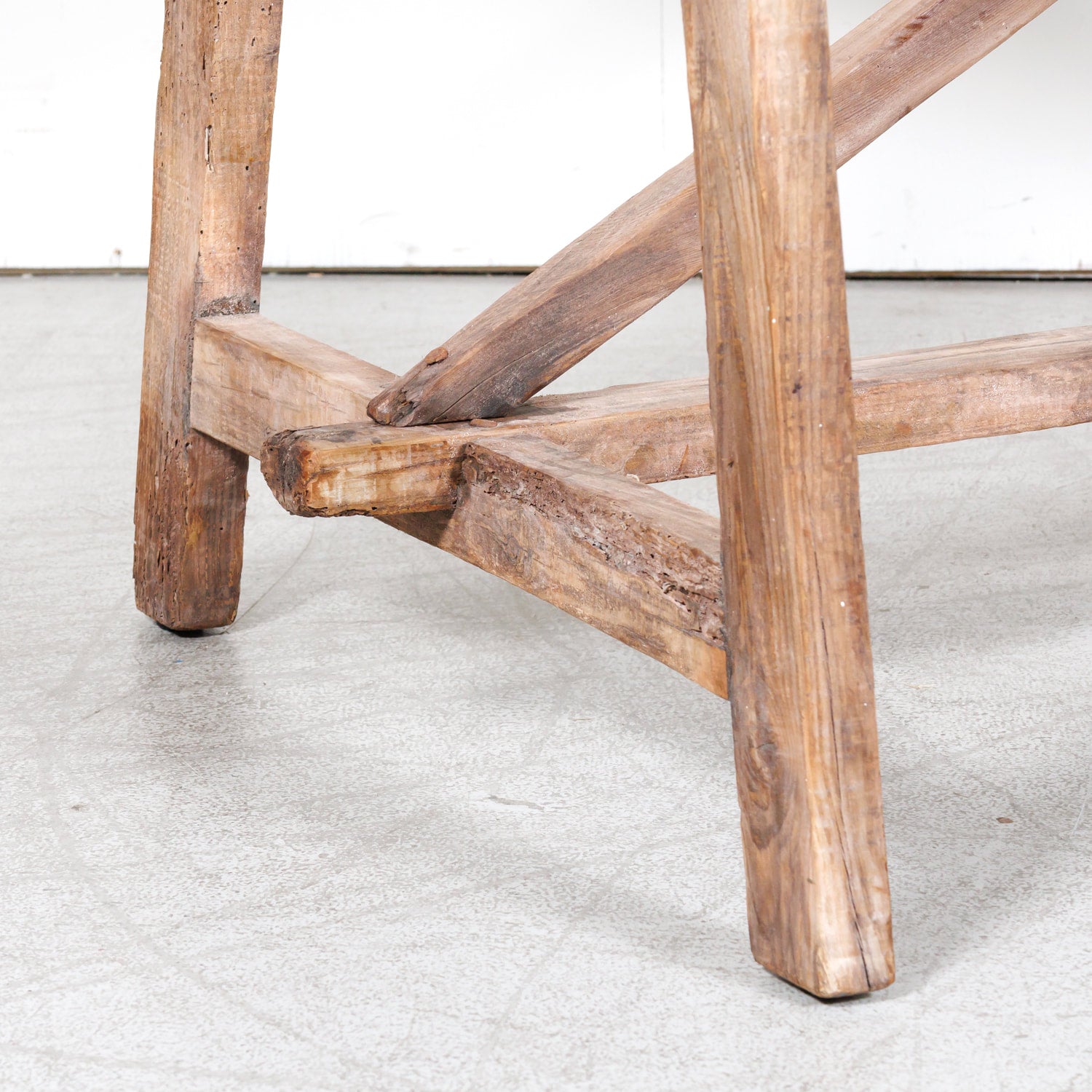 Early 19th Century Primitive Spanish Catalan Console or Trestle Dining Table