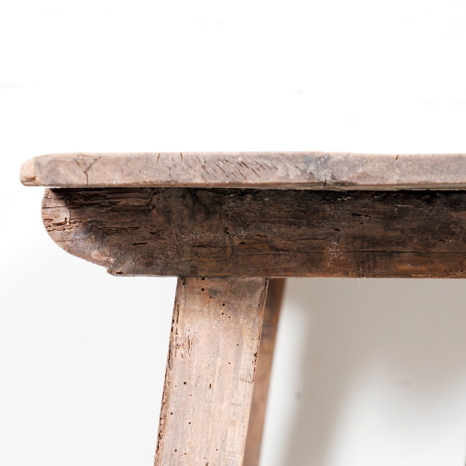 Early 19th Century Primitive Spanish Catalan Console or Trestle Dining Table