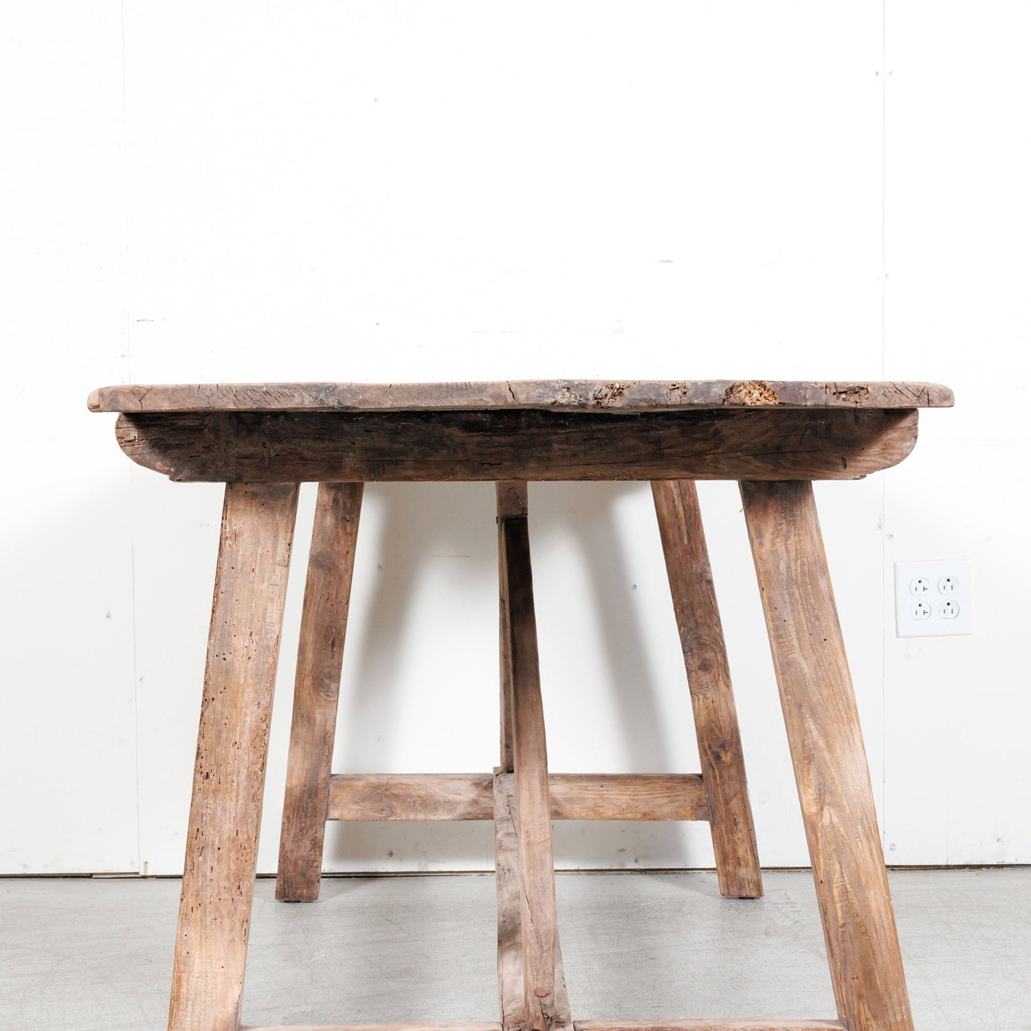 Early 19th Century Primitive Spanish Catalan Console or Trestle Dining Table